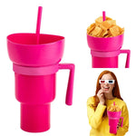 Load image into Gallery viewer, Snackies Stadium Tumbler – 2-in-1 Popcorn &amp; Drink Cup w/ Straw

