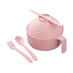 Load image into Gallery viewer, Microwavable Ramen Bowl Set with Lid &amp; Chopsticks

