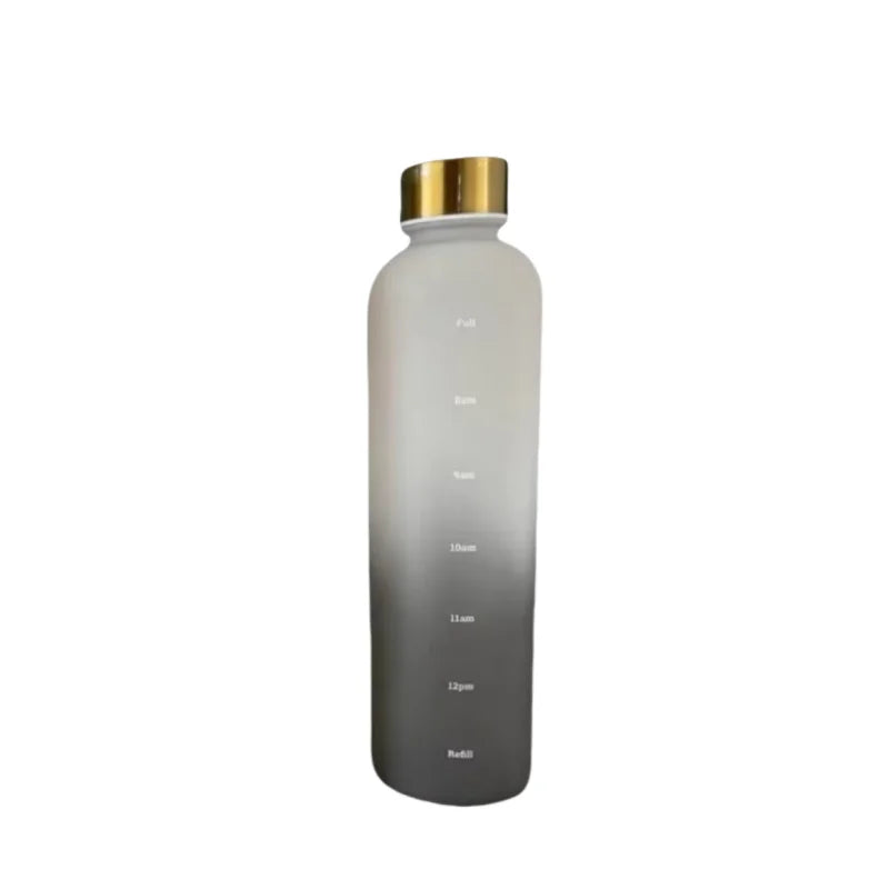 32OZ BPA-Free Frosted Sports Bottle w/ Time Marker