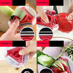 Load image into Gallery viewer, 3-in-1 Stainless Steel Veggie &amp; Fruit Peeler Shredder Tool
