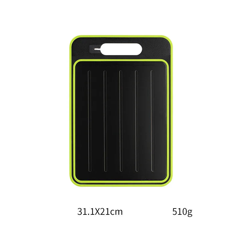 4-in-1 Double-Sided Cutting Board with Defrost & Sharpener