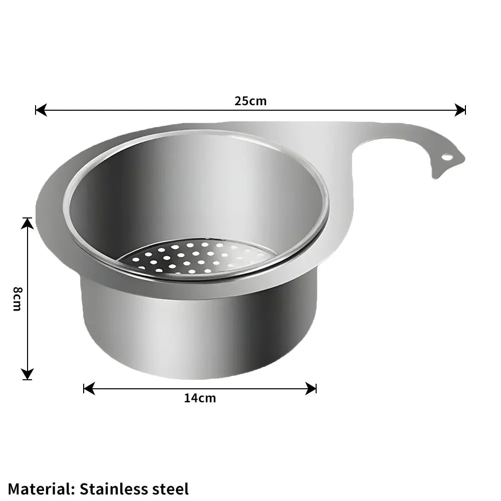 Stainless Sink Strainer Basket – Drain, Store & Filter