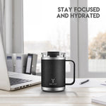 Load image into Gallery viewer, 14oz Stainless Steel Office Tumbler with Handle, Leak-Proof
