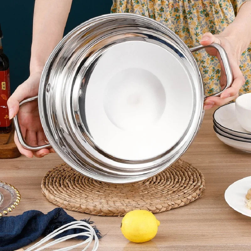 24Cm Stainless Steel Stockpot Insulated Handle Cookware