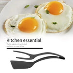 Load image into Gallery viewer, 2-in-1 Nylon Grip Flip Tongs Spatula for Eggs &amp; Steak
