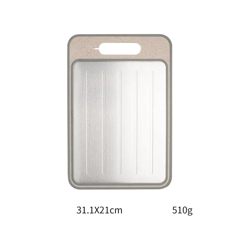 4-in-1 Double-Sided Cutting Board with Defrost & Sharpener