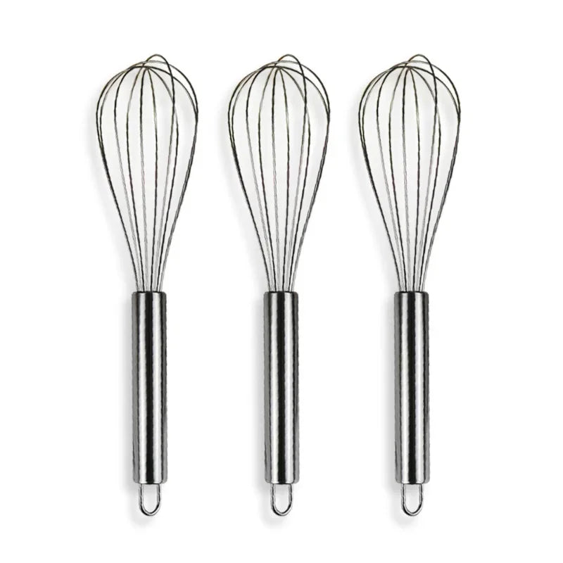 6–12" Stainless Steel Balloon Whisk Egg Beater for Baking