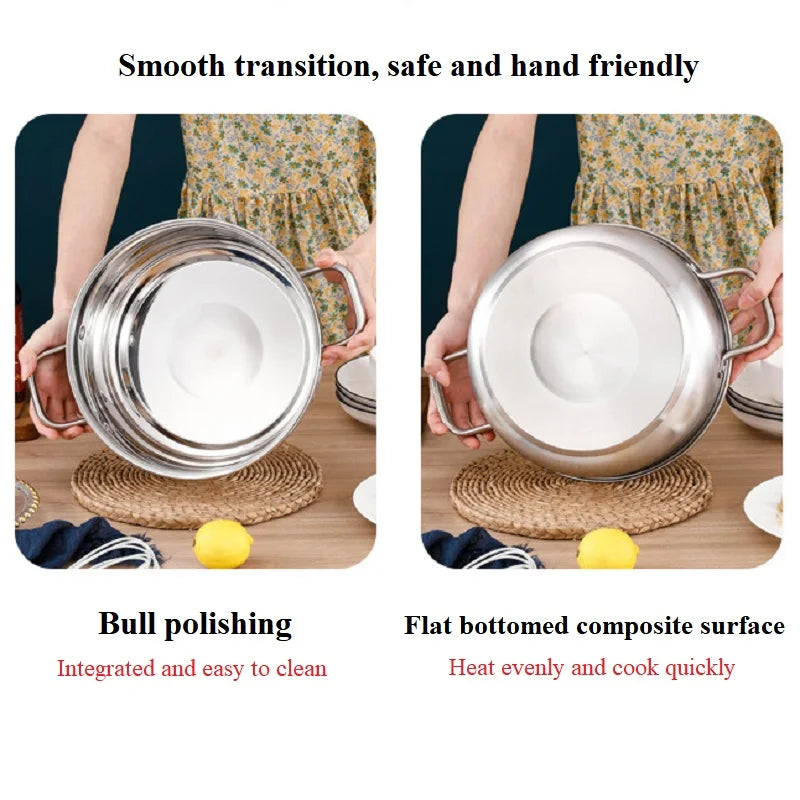 24Cm Stainless Steel Stockpot Insulated Handle Cookware