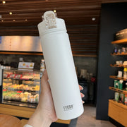 Insulated Straw Thermos Bottle – Leakproof Stainless Steel (750ml)