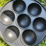 Load image into Gallery viewer, 7-Hole Cast Iron Egg Cake Pan Nonstick Breakfast Mold
