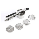 Load image into Gallery viewer, Stainless Steel Potato Masher &amp; Press with 3/4 Discs Cutter
