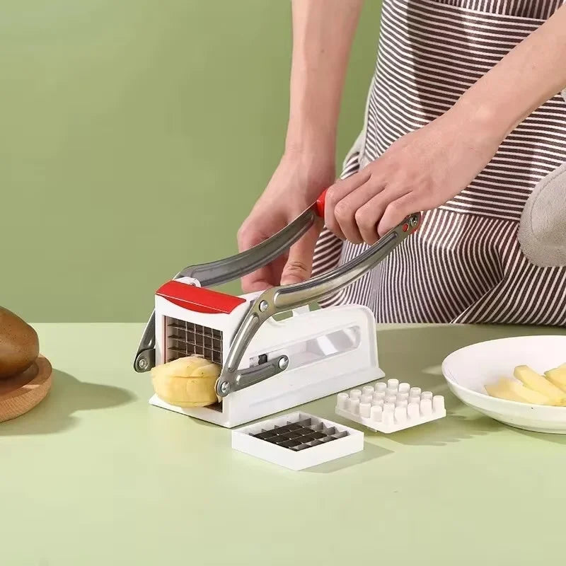 Manual Vegetable Cutter: Steel Potato, Cucumber, Fruit Slicer