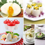 Load image into Gallery viewer, 3/6Pcs Silicone Egg Poacher Cups – BPA Free, Non-Stick
