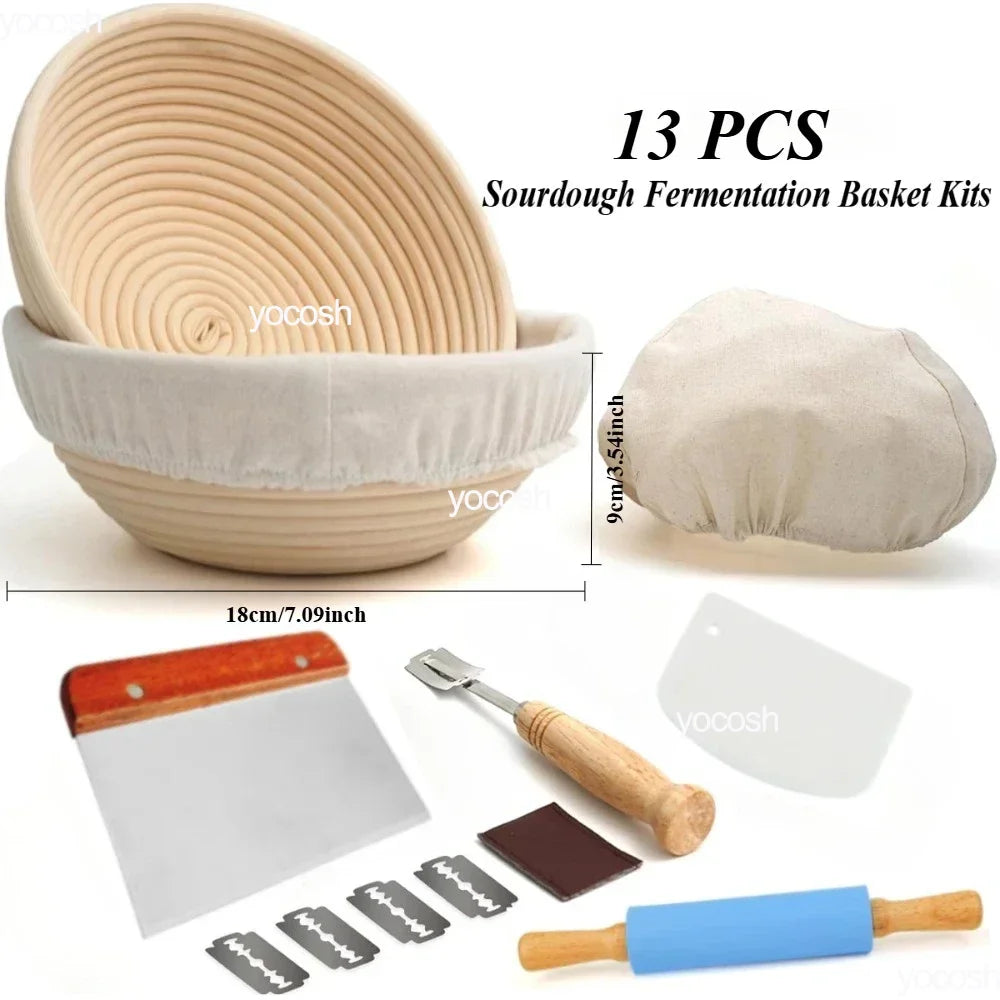 1Set Pro Baking Kit: Jar, Mat, Knife, Gloves & Tools