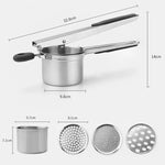 Load image into Gallery viewer, Stainless Steel Potato Masher &amp; Press with 3/4 Discs Cutter

