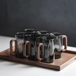 Load image into Gallery viewer, Large Borosilicate Glass Tea Coffee Cup – Wood Handle

