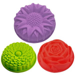 Load image into Gallery viewer, Flower Silicone Cake Mold – Reusable Home Baking Tool
