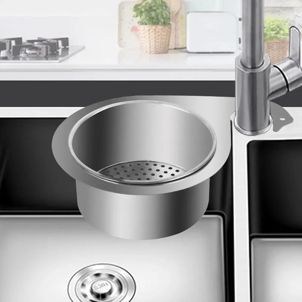 Stainless Sink Strainer Basket – Drain, Store & Filter