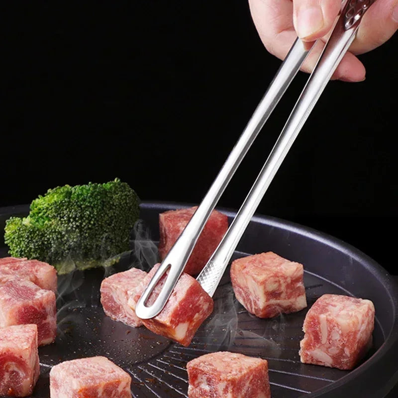 Stainless Steel BBQ Tongs Clip for Cooking & Grilling