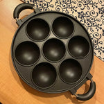 Load image into Gallery viewer, 7-Hole Cast Iron Egg Cake Pan Nonstick Breakfast Mold
