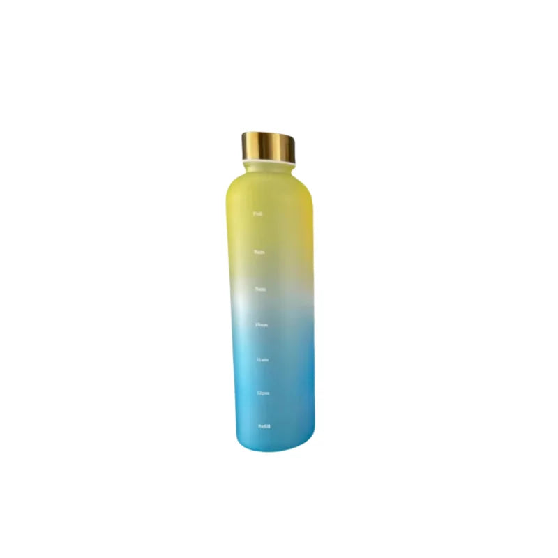 32OZ BPA-Free Frosted Sports Bottle w/ Time Marker