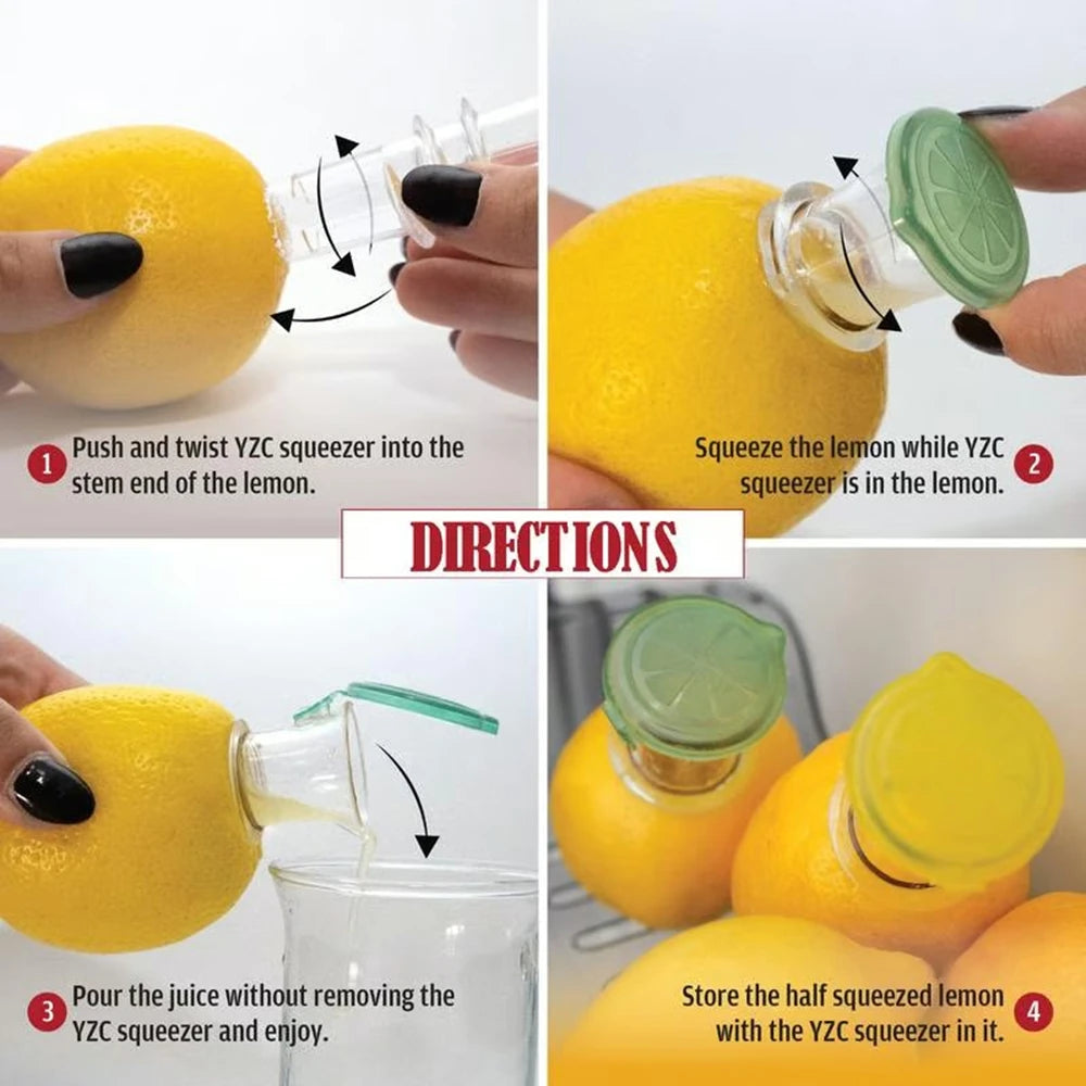 Manual Lemon Lime Juicer with Filter & Screw Top Faucet