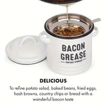 Load image into Gallery viewer, Grease Container w/ Strainer – Reusable Enamel Oil Pot
