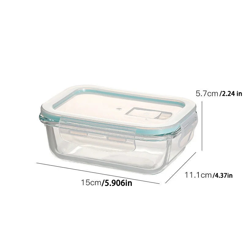 Microwaveable Glass Lunch Box – Durable & Clear Rectangle Design
