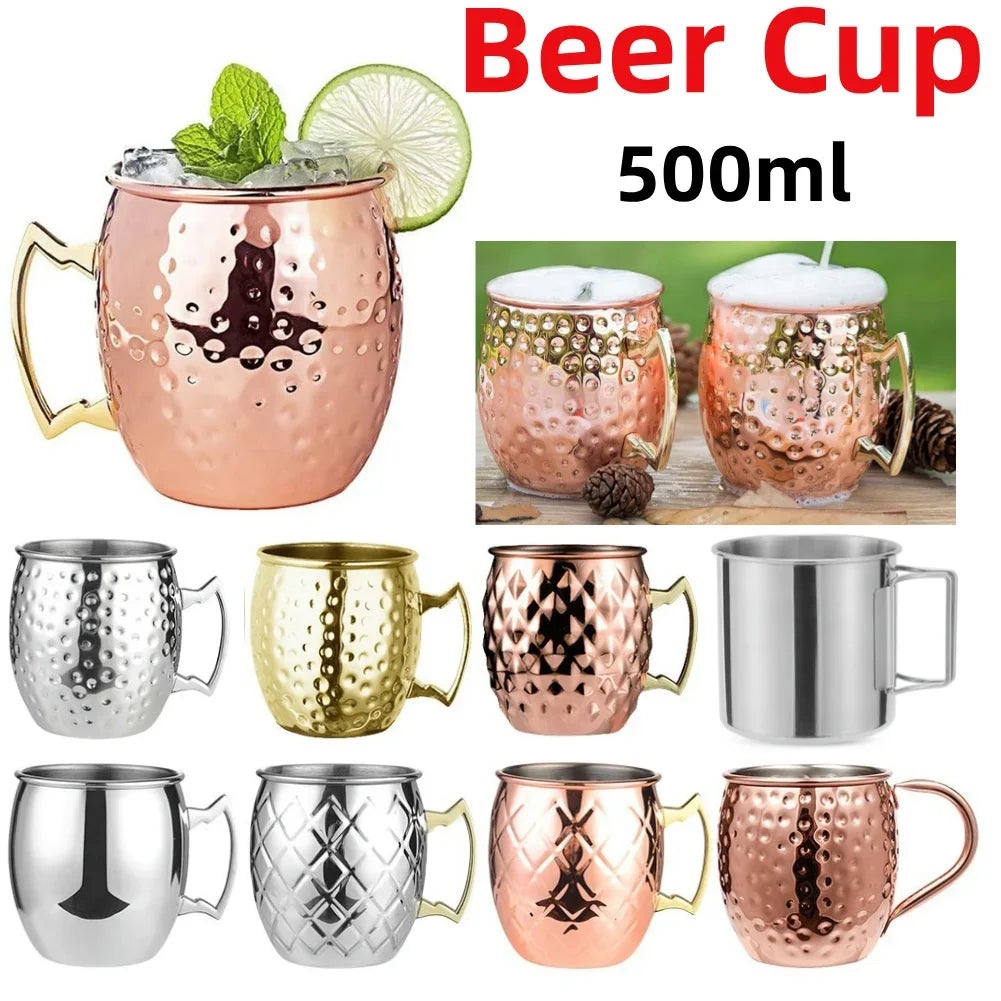 550ml 18oz Copper Moscow Mule Mug – Stainless, Anti-Fall