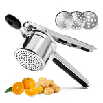 Load image into Gallery viewer, Stainless Steel Potato Masher &amp; Press with 3/4 Discs Cutter
