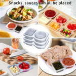 Load image into Gallery viewer, Dual-Compartment Reusable Snack &amp; Sauce Box – Portable &amp; Fresh
