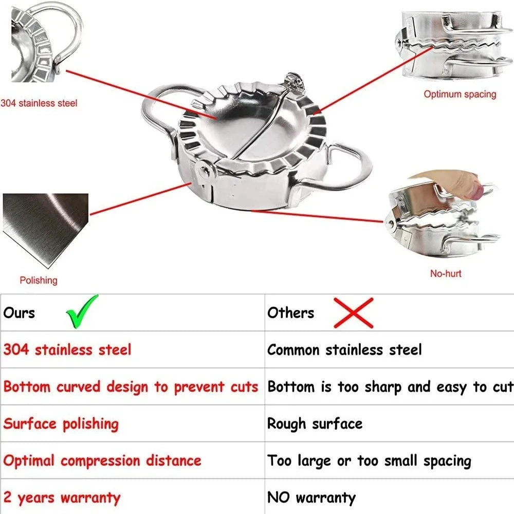Stainless Steel Dumpling Maker Press Mold Pastry Wrapper Tool