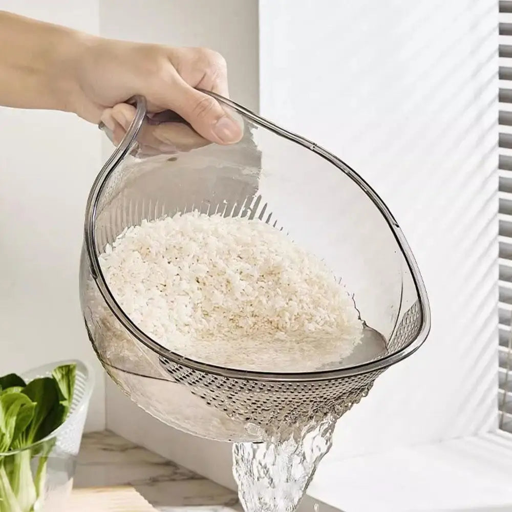 Rice Washer & Colander Bowl – Kitchen Sieve & Drainer