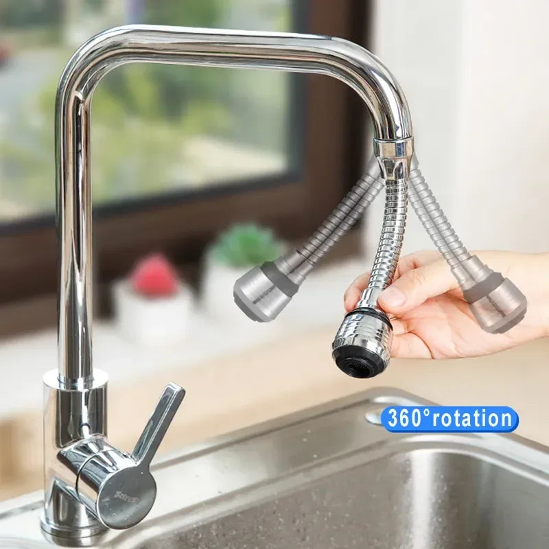 2-Mode 360° Faucet Extender – High Pressure, Water Saver