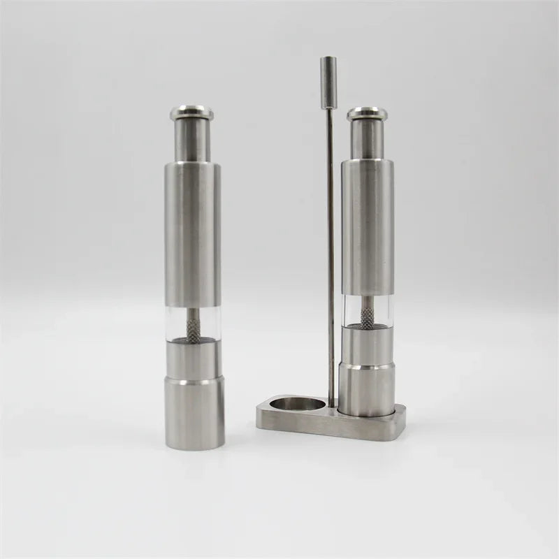 Stainless Steel Salt & Pepper Grinder Set – Adjustable Mills