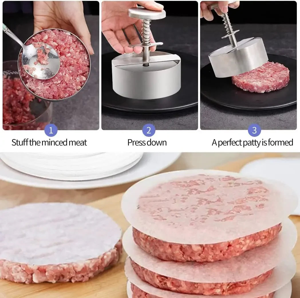 Hamburger Patty Press Non-Stick, Adjustable, Kitchen Tool