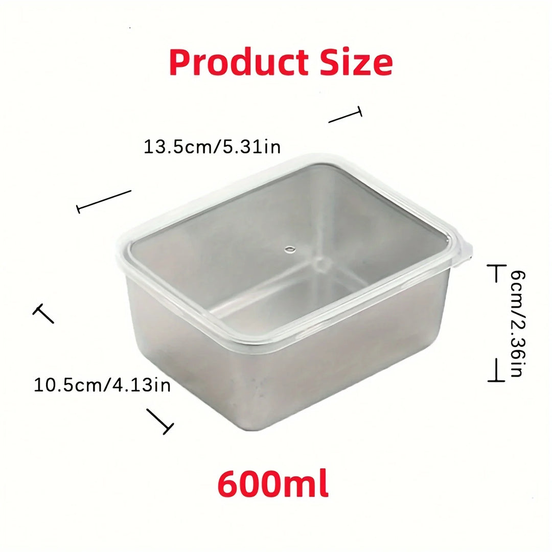 6pc Steel Food Containers w/ Lids – Leakproof, Stackable, Reusable