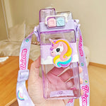 Load image into Gallery viewer, Cartoon Kids Water Bottle with Straw Large Capacity, BPA-Free
