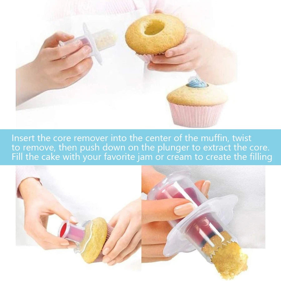 Cake Tools Cutter Plunger Corer Mold Muffin Divider Set