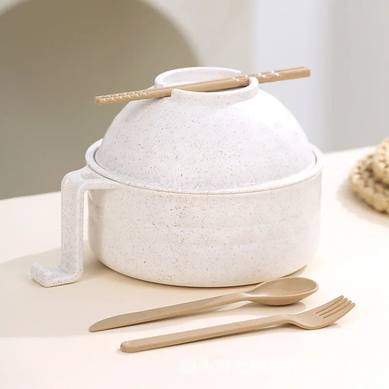 Microwave Ramen Bowl Set w/ Chopsticks & Spoon