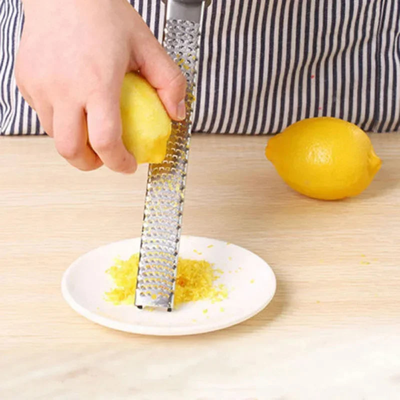 Stainless Handheld Grater – Cheese, Garlic, Lemon, More