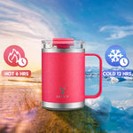 Load image into Gallery viewer, 14oz Stainless Steel Office Tumbler with Handle, Leak-Proof
