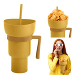 Load image into Gallery viewer, Snackies Stadium Tumbler – 2-in-1 Popcorn &amp; Drink Cup w/ Straw
