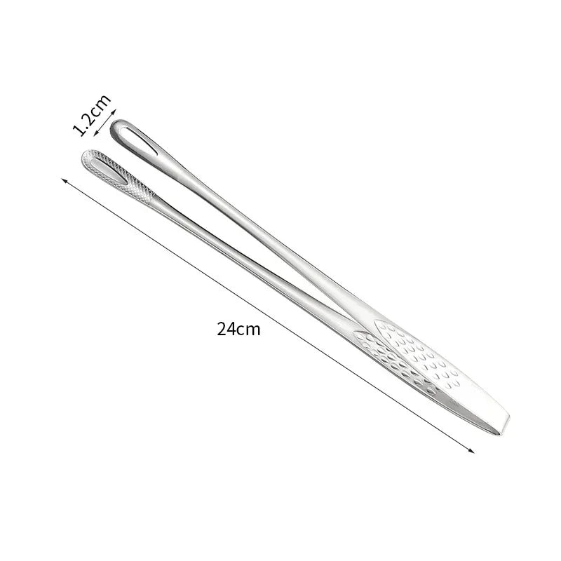 Stainless Steel BBQ Tongs Clip for Cooking & Grilling