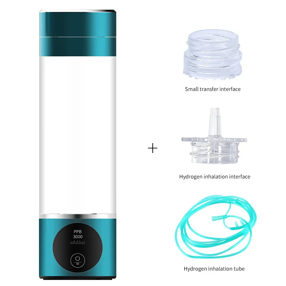 8th Gen Nano Hydrogen Water Bottle | Dupont SPE/PEM | H2 Inhaler