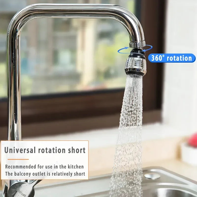 2-Mode 360° Faucet Extender – High Pressure, Water Saver