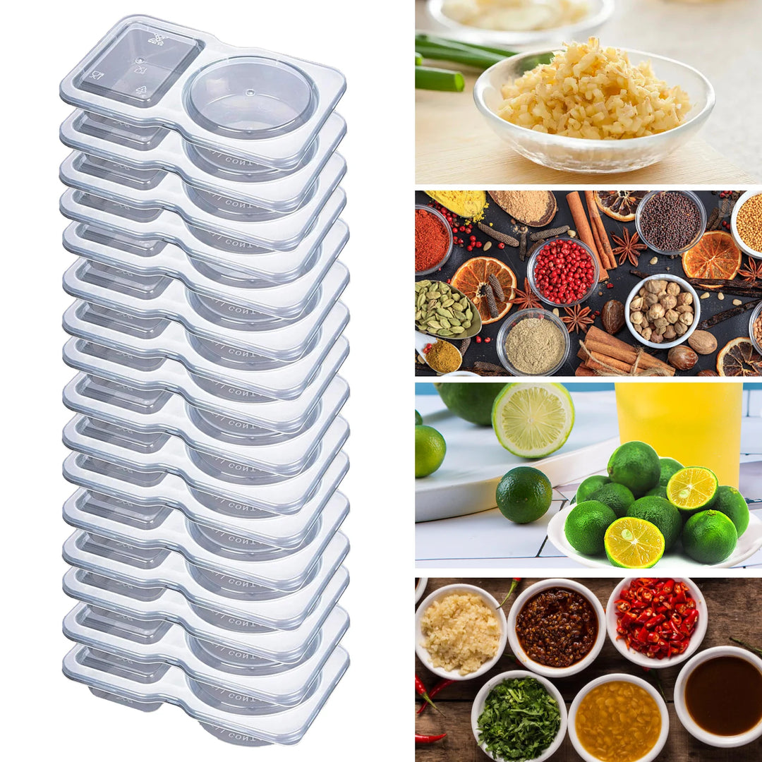 Dual-Compartment Reusable Snack & Sauce Box – Portable & Fresh