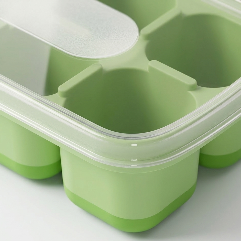 Square Ice Cube Tray – Reusable Freezer Mold for Large Ice Cubes