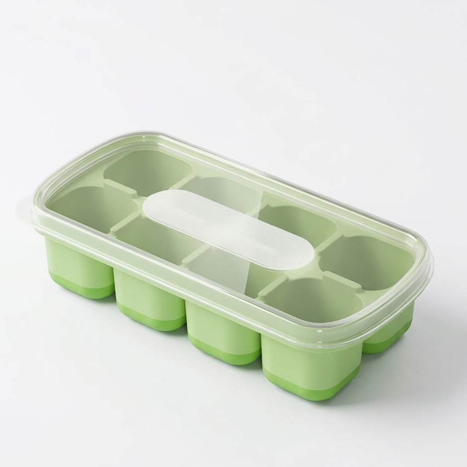 Square Ice Cube Tray – Reusable Freezer Mold for Large Ice Cubes
