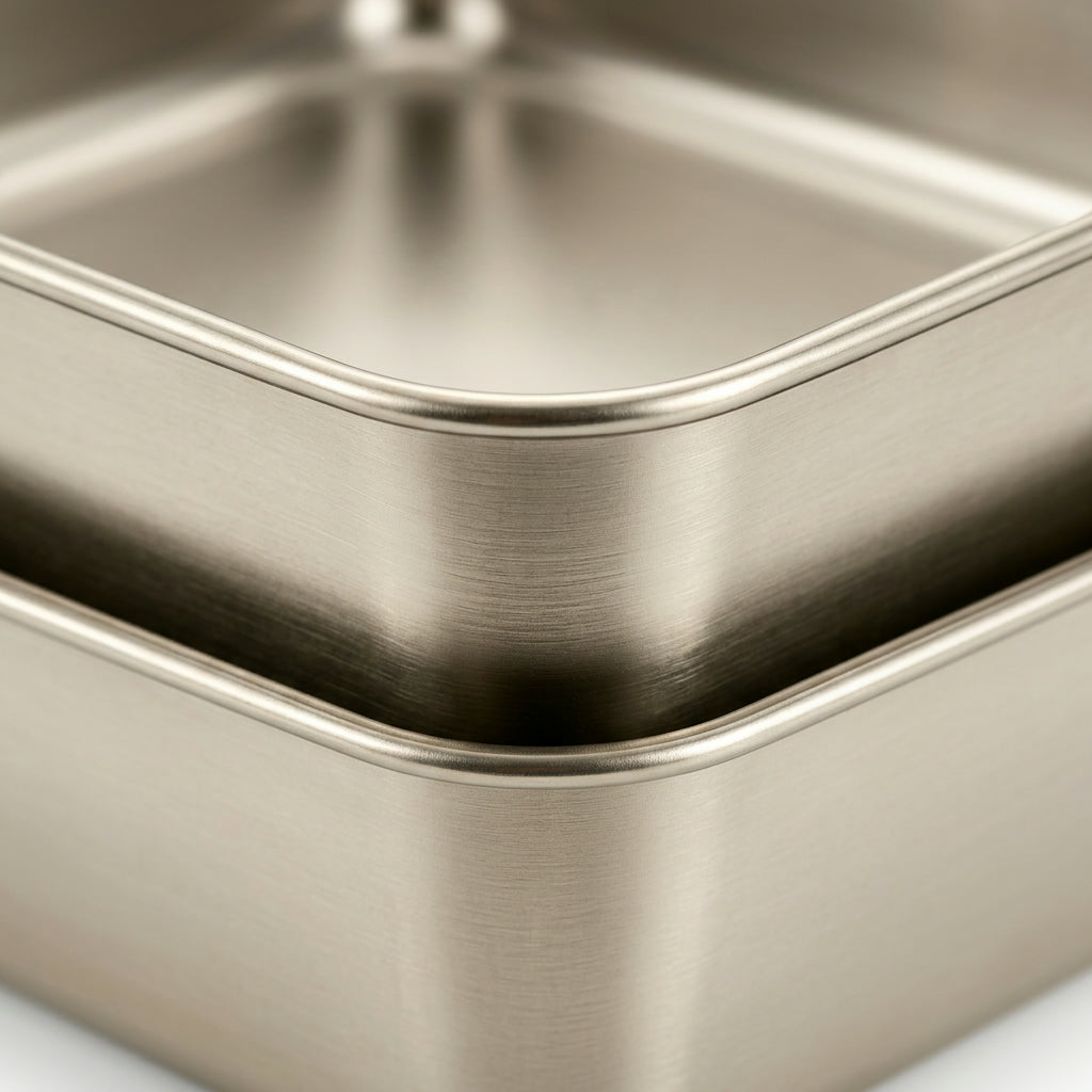 Stainless Steel Bento Tray – Reusable Food Organizer with Lid